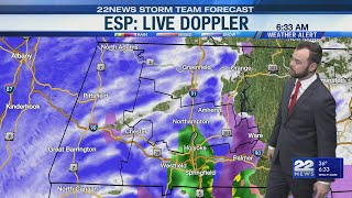 Snow and ice accumulations in western Mass.