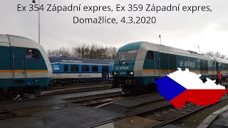 Ex 354 Západní expres, Ex 359 Západní expres - Domažlice - 4.3.2020