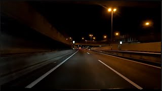 【車載動画】浦和ＩＣ‐東京料金所４【夜の高速道路】