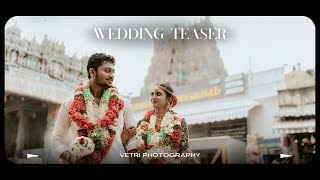 🌟 Ramkumar \u0026 Dhivya: A Cinematic Wedding Teaser in Madurai 🌟 | Vetri Photography