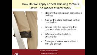 U of M Webinar: Critical Thinking and Problem Solving