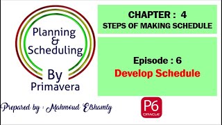 #Last Lecture -Planning Course - CH4/ E6: How to Finalize and develop your Schedule