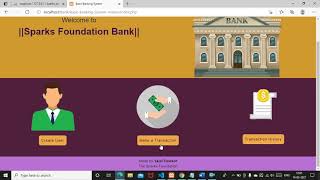 The Sparks Foundation Internship Web Development (Basic Banking System)