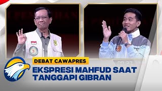 Ekspresi Mahfud saat Gibran Bilang 'Professor'