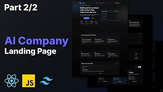 Design an AI Landing Page from Scratch using React & Tailwind CSS (Part 2)