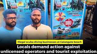 Illegal scuba diving businesses at Calangute beach, Locals demand action against unlicensed operator