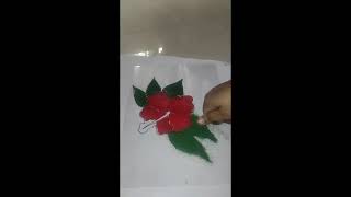 जास्वंद |hibiscus flower readymade rangoli designs|Hibiscus ready rangoli|Rangoli in two minutes 🌺