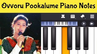Ovvoru Pookalume Piano Notes | Tamil Songs Piano Notes