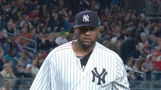 BOS@NYY: Sabathia fans five over eight scoreless