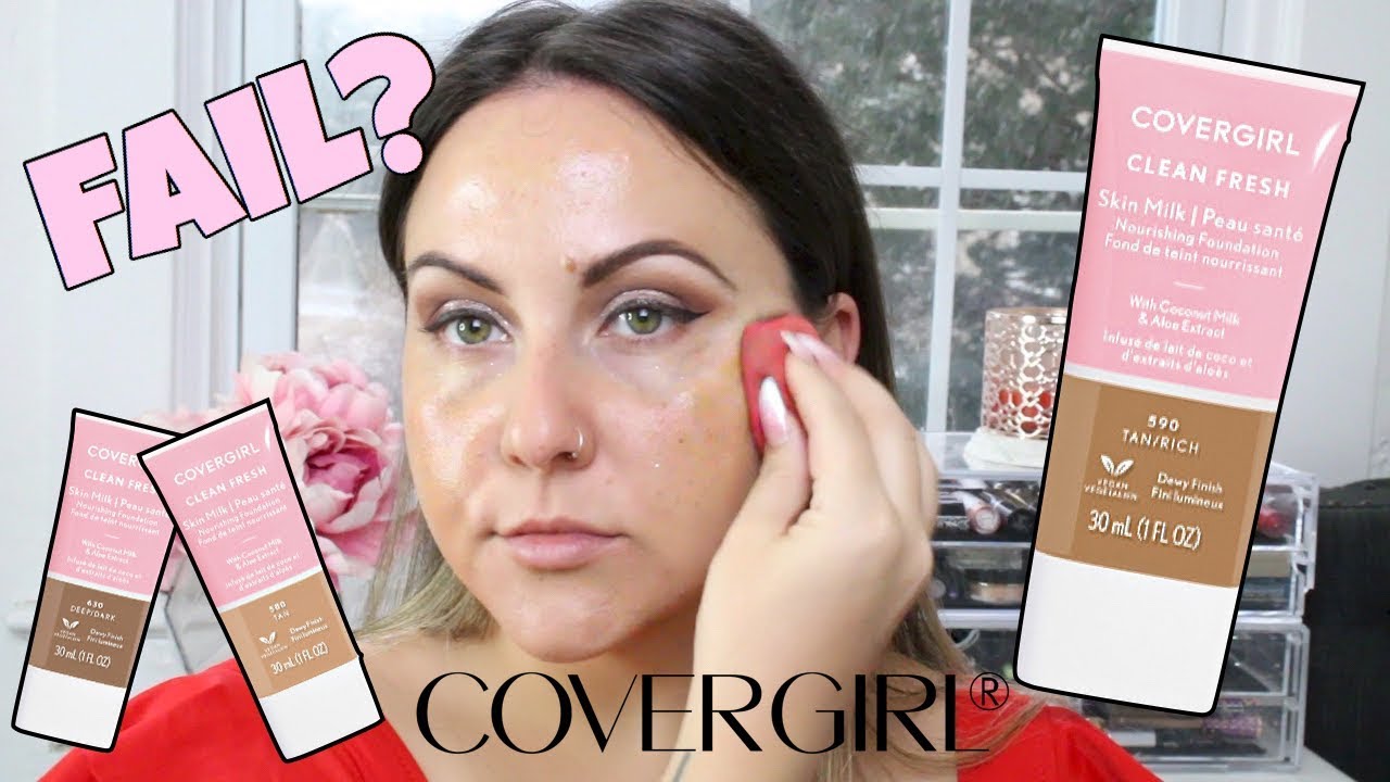 *NEW* Covergirl CLEAN FRESH SKIN MILK FOUNDATION REVIEW!! - YouTube