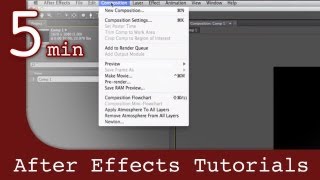 After Effects Tutorial: Understanding the interface in After Effects Lesson