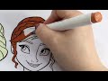 disney princess coloring book compilation frozen sisters anna elsa olaf kristoff