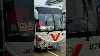 Veteran on heavy rain. Viron Transit 4038 Hino RK1JST MR #automobile #sightseeingbus #travel #bus