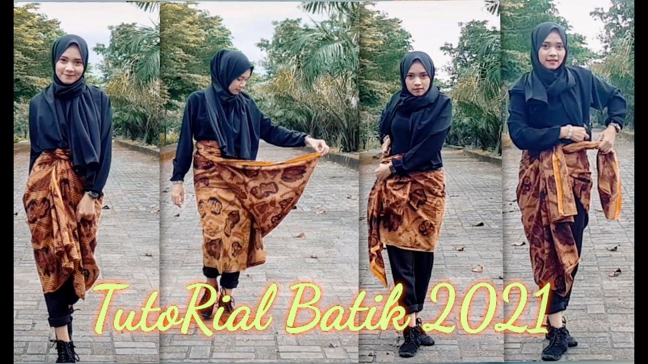 Tutorial Rok Lilit Viral Tiktok 2021 Batik Indonesia Keren || 4 Style ...