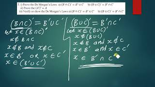 Proving and Verifying De Morgan's laws of sets by harmtedy