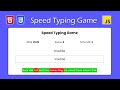 Build a Speed Typing Game with HTML, CSS and JavaScript | Find your WPM