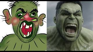 Hulk smash drawing meme - funny hulk smash face transformation- haha baby brand
