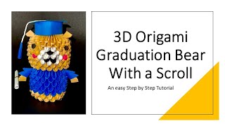 How to make Paper Graduation Bear