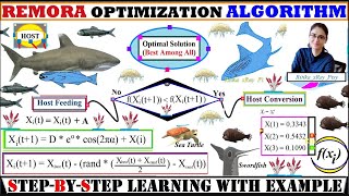 Remora Optimization Algorithm | STEP-BY-STEP | Learning with Example ~xRay Pixy