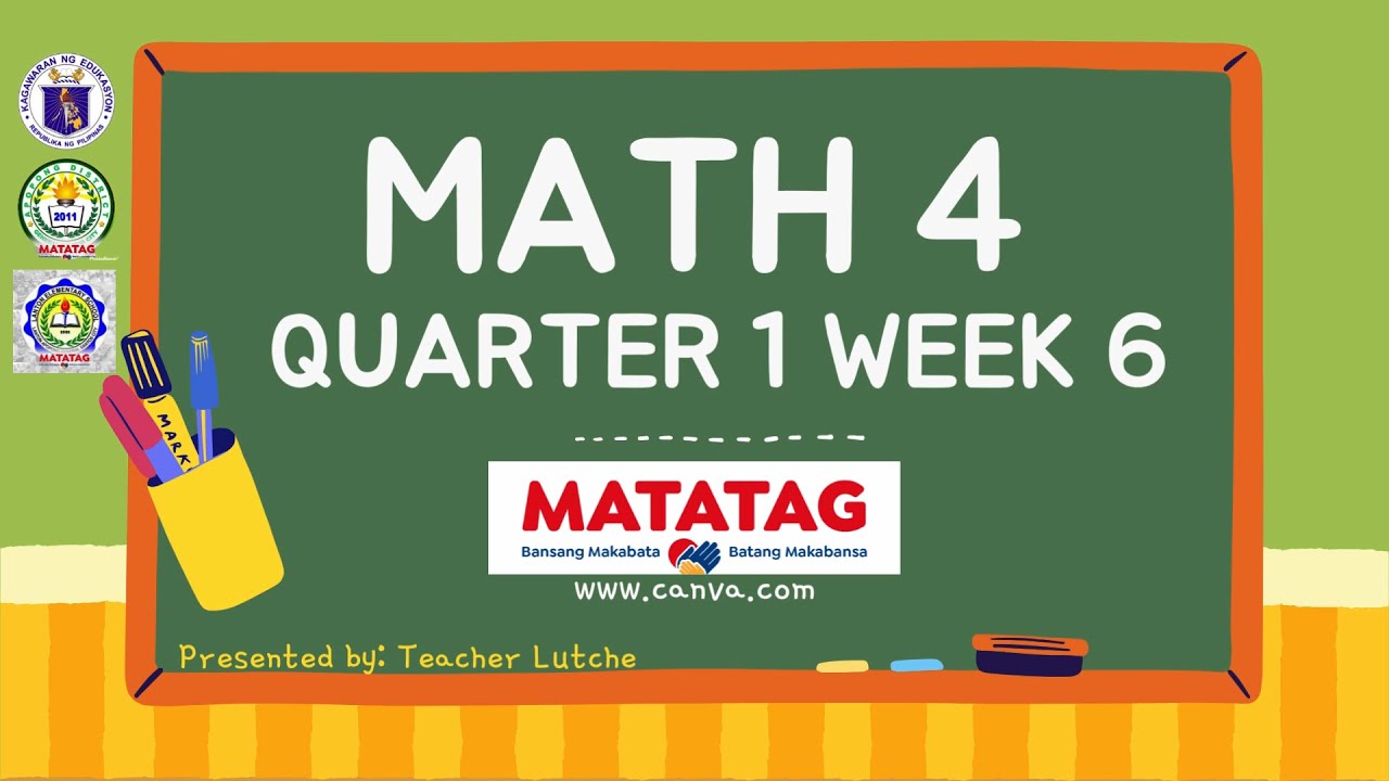 Math 4 Q1 Week6 Matatag Le Based Youtube