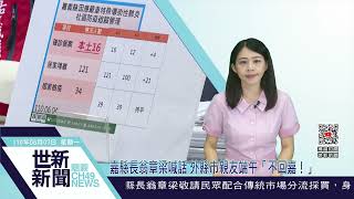 世新新聞  嘉縣長翁章梁喊話 外縣市親友端午「不回嘉！」