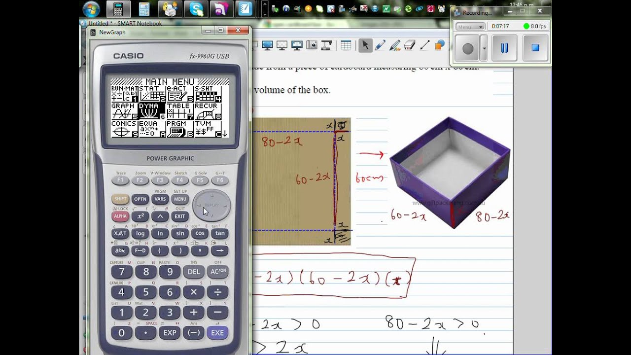 Calculating The Maximum Volume Of An Open Box From A 80cm By 60 Cm ...