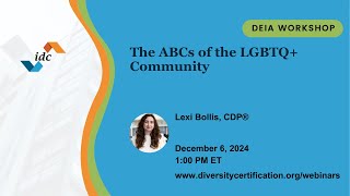 The ABCs of the LGBTQ+ Community