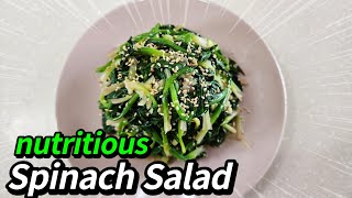 Nutritious Spinach Salad, Sigeumchi Namul in Korean