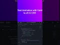 Text reveal animation with vanilla javascript and css #shorts