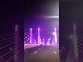 cable stayed bridge night drive doha nightdrive beauty bridge light nightlife shorts