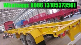 Skeletal Type Container Carrier Semi Trailer Gooseneck 40' Shipping Container Trailer