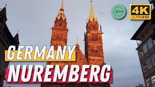 Nuremberg - Bavaria - Germany [ 4K ]  Autumn Walking Tour