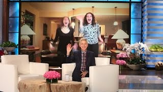 Ellen Surprises Two Fans on Skype