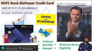 Limitless ambition card for Bisuness man 👨‍✈️HDFC Bank BizPower Credit Card 💳 Best Bisuness card👌