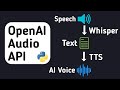 OpenAI Speech-to-Text & Text-to-Speech API in Python Tutorial - For Beginners