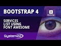 Bootstrap 4 Basics Services List Using Font Awesome
