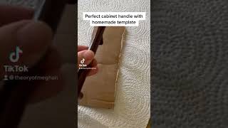 Perfect cabinet handle set up using a homemade template