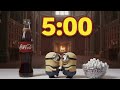 5 Minute Timer | [ Coke & Mentos ] 💥 Minions Experiment!
