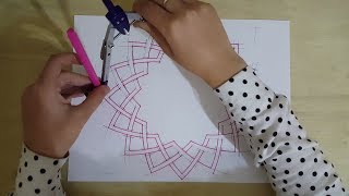 Pattern #15 details - How to draw an Islamic geometric pattern | زخارف اسلامية هندسية