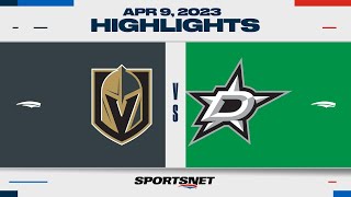 NHL Highlights | Golden Knights vs. Stars - April 8, 2023