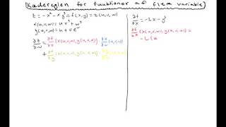 Kædereglen for funktioner af flere variable