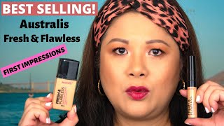 BEST SELLING Australis Fresh \u0026 Flawless Foundation \u0026 Concealer First Impressions | Affordable Makeup