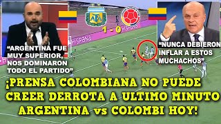 DESTROZADOS! PRENSA COLOMBIANA REACCIONA a ARGENTINA vs COLOMBIA 1-0 SUB 20 HOY - SUDAMERICANO