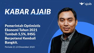 Pemerintah Optimistis Ekonomi Tahun 2021 Tumbuh 5,5%, IHSG Berpotensi Kembali Bangkit