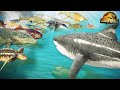 MEGALODON VS ALL AQUATICS IN JURASSIC WORLD 2 BATTLE ROYALE!!