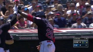 CWS@CLE: Gonzalez records first career RBI on single