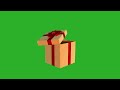 gift box green screen effect video