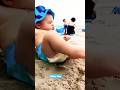 funny baby reaction on the beach🤣💙🌼#shorts #funny #baby