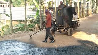 বহু অপেক্ষার পর কষ্টের অবসান ঘটতে চলছে।  অব শেষে পাকা রাস্তা কাজ শেষের দিকে।