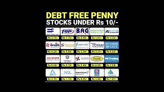 DEBT FREE PENNY STOCKS UNDER Rs 10  📈 | Best Stock For Long Term #stockmarket